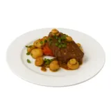 Bife de chorizo al champiñon